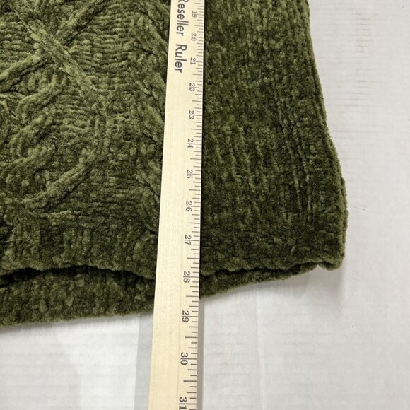 Vintage Express Tricot M Hand Knitted Sweater Mock Neck Cable‎ Knit Detail Y2K - Picture 6 of 8